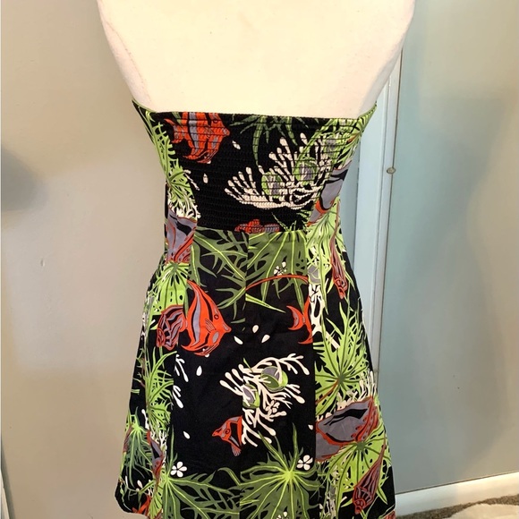 Tropical Print Halter dress sleeveless Small 6 Spring Summer Nanette Lepore - Picture 10 of 14